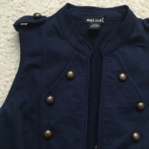 WET SEAL DARK BLUE VEST